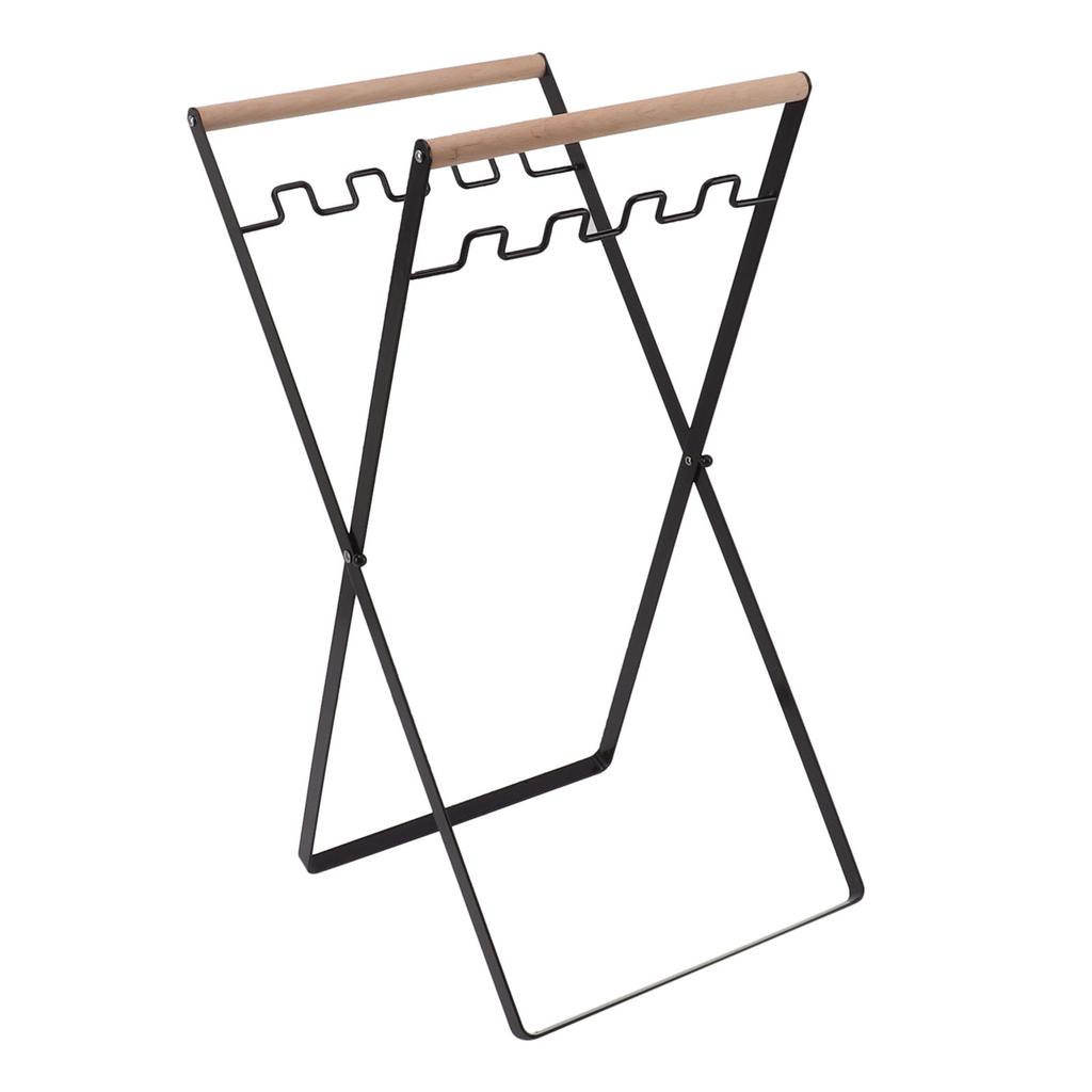 Iron Trash Bag Holder Outdoor Leaf Bag Stand Foldable Trash Stand Holder for Camping