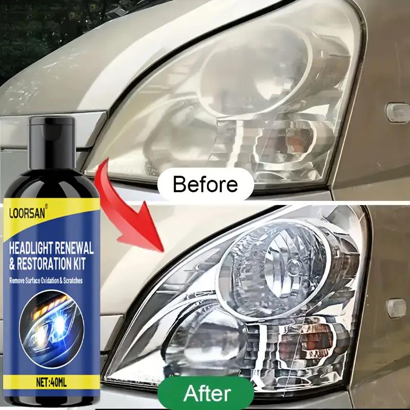 Restore Yellowed and Dull Lights - Heavy Duty Repair and Gloss Restoration Kit - Easy DIY Polishing for All Lenses.