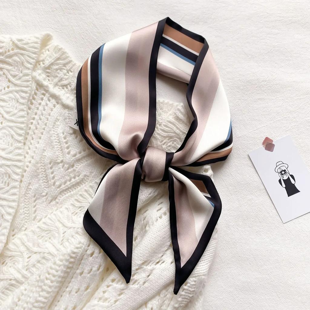 Fashion Print Hair Ribbon Scarf Women Neck Tie Bag Scarfs Satin Silk Skinny Headscarves Ladies Foulard Floral Bands 2026 New