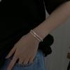 Sparkling Gypsophila Bracelet Two-Piece Women's Cold Wind Advanced Niche Design Stacked Double Bracelet Jewelry