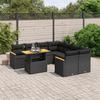 VidaXL Garden Lounge Set with Cushions 9 Pcs, Patio Sofas, Patio Furniture Set, Outdoor Furniture, Black 3273001