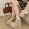 Winter Women Short Tube Warm Snow Boots Suede Comfort Warm Cotton Ankle Boots Trend Cold Resistant Women Short Boots Botas Mujer