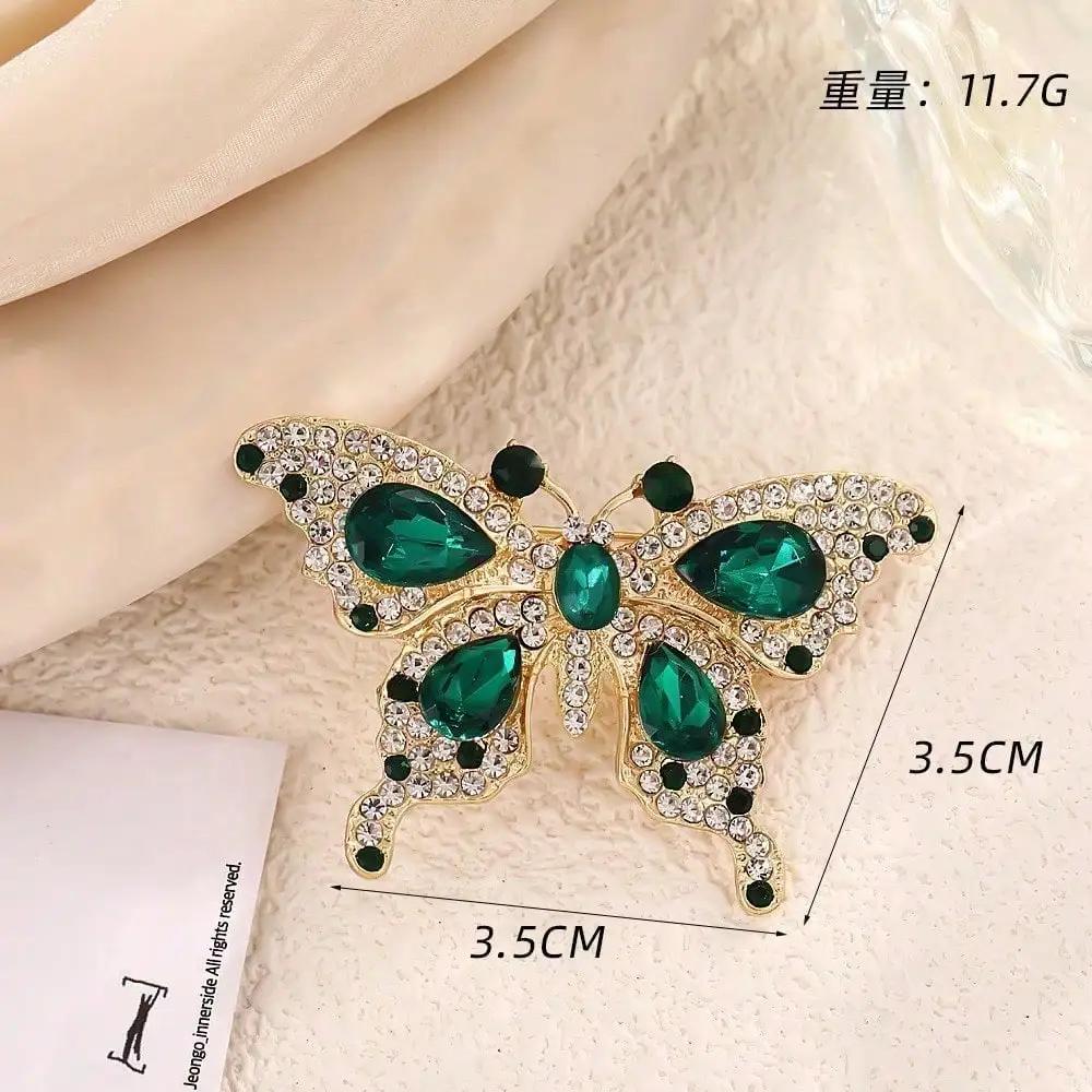 Fashion Diamond Hollow Butterfly Brooch Clothing Accessories Electroplating Alloy Anti-light Jewelry Accessories Corsage