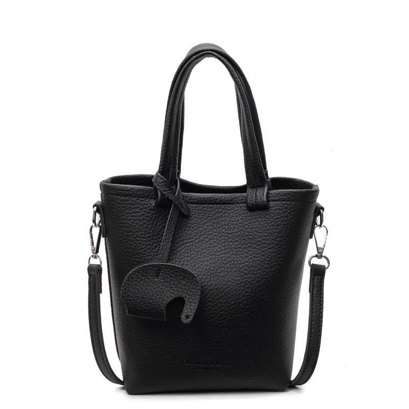 Niche casual vegetable basket bag women's new solid color bucket bag simple hand bag shoulder messenger bag