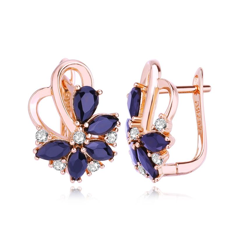 

Серьги-клипсы MINTHA с цветком, модные серьги цвета розового золота, модные украшения, черный цирконий, геометрические серьги для женщин, свадебные серьги A