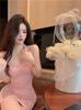 Summer new celebrity temperament sexy neck skirt slim and thin hip-wrapped sleeveless suspender dress women