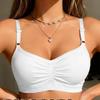 Frühling Sommer Dünner Einlagiger Cup Drahtloser BH für Damen Bequem Atmungsaktiv Tägliche Intimwäsche