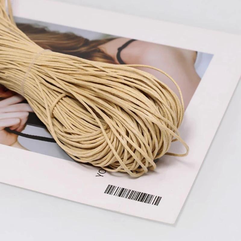 Crushed Ice Texture Colorful Pu Strap Findings Round Faux Leather Cord String Weaving Rope Diy Necklace Bracelet Making 45M 2Mm