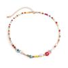 Small Flower Beaded Necklace Imitation Pearl Choker Necklace Party Jewelry