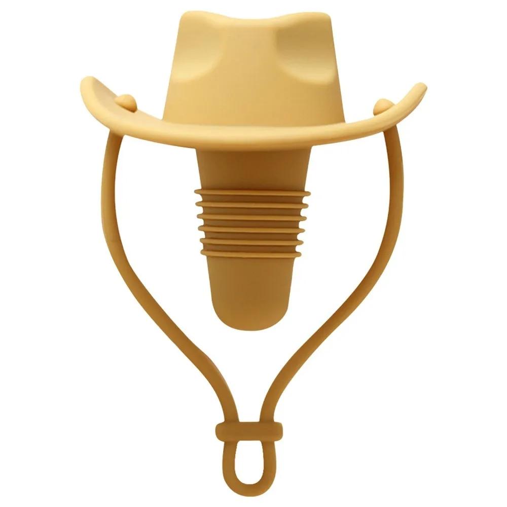 Wine Bottle Stoppers Silicone Champagne Bottle Cowboy Hat Funny Stopper Foldable Silicone Bottle Holder Rack Bottle Stacker Rack