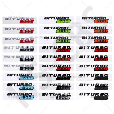 2Pcs Car ABS BITURBO 800 700 900 Logo Badge Side Fender Emblem Decals Sticker For BRABUS G Class G700 G800 G900 W463 W464 W461