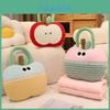 Small Apple Plush Cushion And Blanket Set With Embroidered Design For Home Office And Car Use