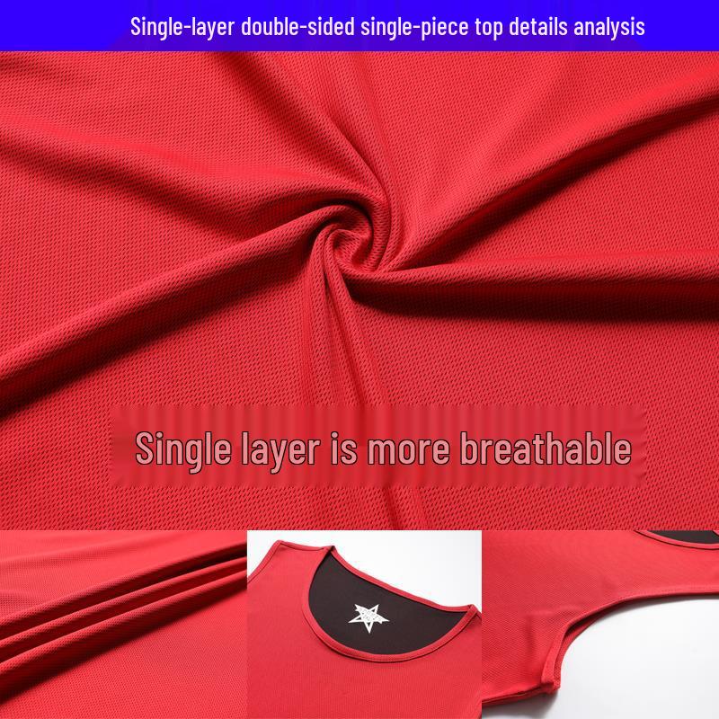 Custom Double-Sided Basketball Jersey: Reversible Sports Vest for Running, Loose Sleeveless Team Uniform with Personalized Printing.