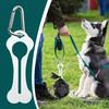 Poop Bag Clip Bone Shape Dog Poop Bag Hook Pet Carrying Supplies with Carabiner Portable Garbage Pouch Clip for Urban Travel