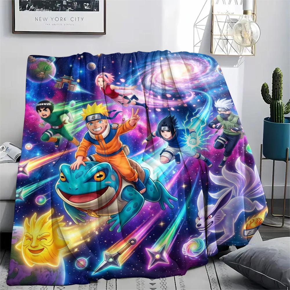 

Naruto Warm Flannel Blanket Print Comfortable Style for Bed Sofa Chair Bedroom Picnic.-TING 75x90cm