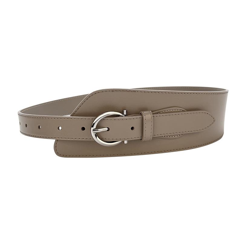 The Lady's Waistband Is Decorated with A Fashionable Cinch and Waist, Featuring A Needle Buckle and Genuine Cowhide Waist Strap In Black