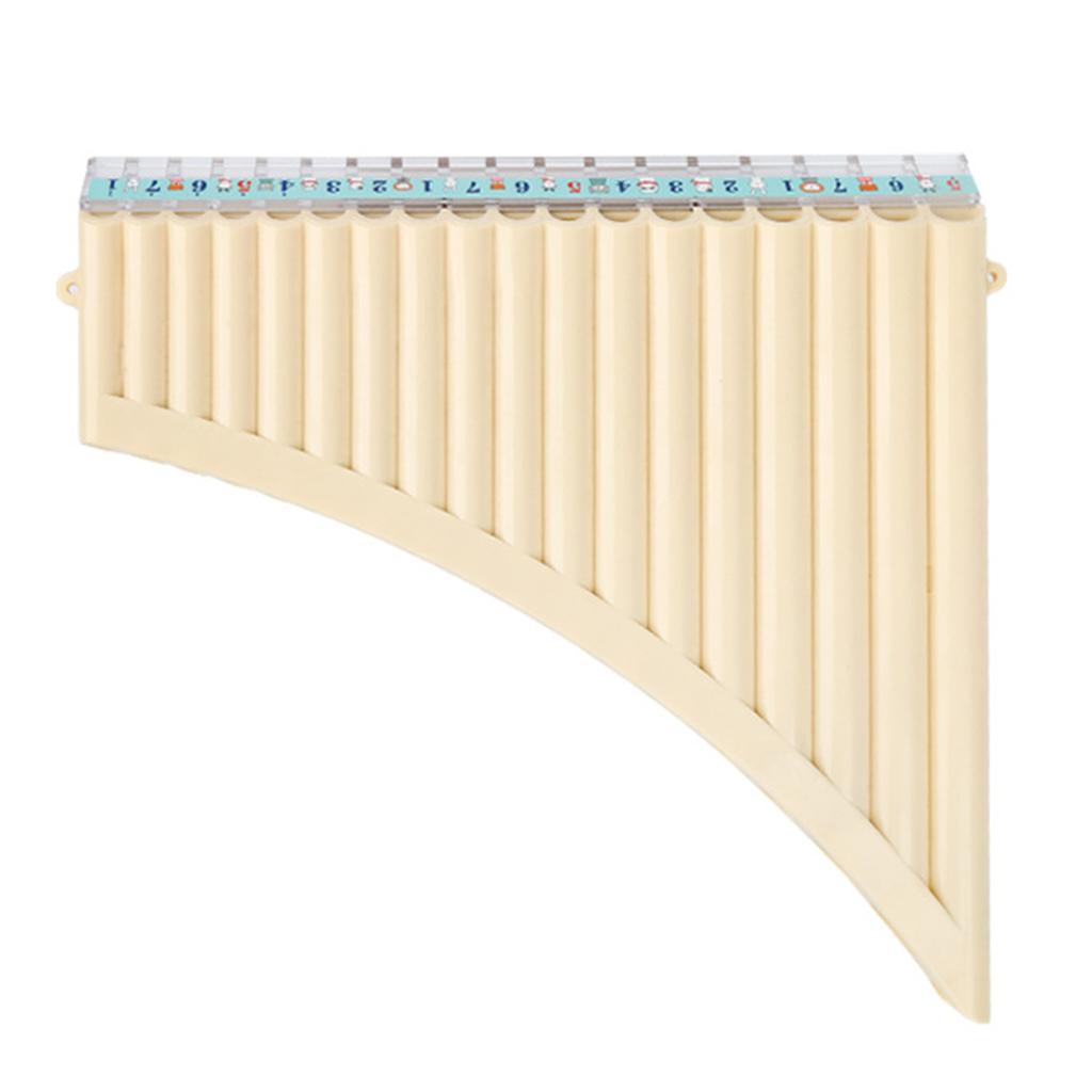 18 Pipes Pan Flute C Key Panpipes Pan Pipes with Mouthpiece Wind Instrument for Students Beginners with Carrying Bag