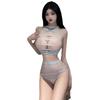 Sexy spodní prádlo Manyan: Roztrhatelné síťované šaty a set punčoch s rozparkem na boku 7310