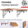 New 2PCS Folding Shelf Brackets 8-14inch Heavy Duty Stainless Steel Collapsible Shelf Table Work Space Saving DIY Bracket 2025