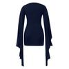 Halloween Dress Up Ladies Dress Halloween Women's Fall V Neck Color Sexy Slim Sleeve Dress