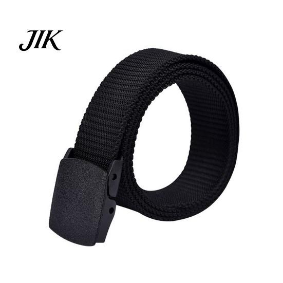 Non-metallic Security Guard Belt Men Nylon Solid Color Holeless Design Waistband Adjustable Breathable Webbing Strap Length None Metal Buckle 110cm