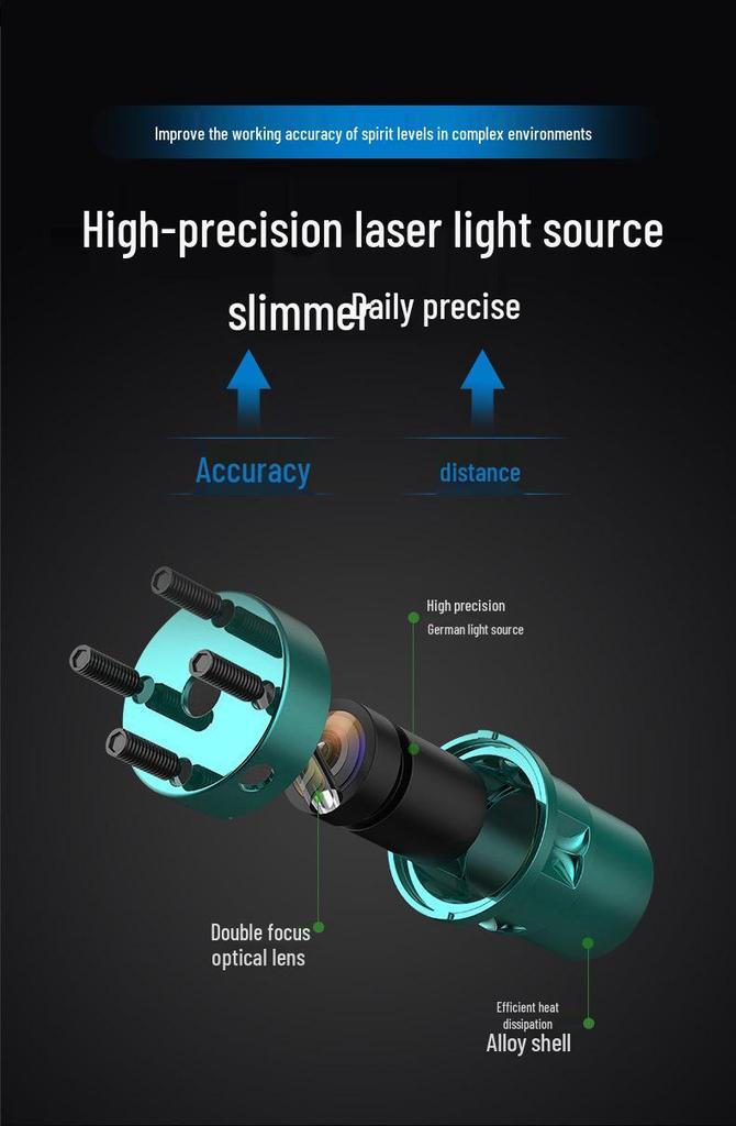 16-Line 3D High-Precision Green Laser Level with Infrared Light for Indoor & Outdoor Use