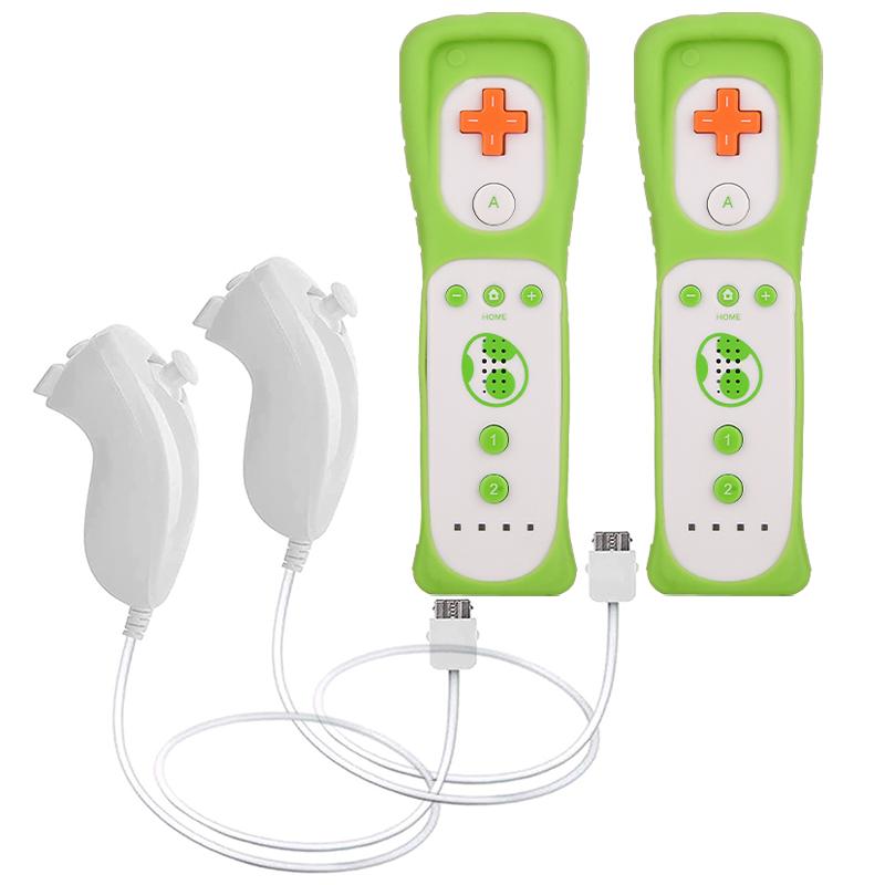 A Pair Remote Controller with Nunchuck Controller for Wii Games Control for Wii Console Wireless Gamepad with Motion Plus