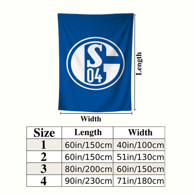 Fc Schalke Wall Tapestry Aesthetic Wall Hanging Printed Fabric Blanket Decorative Tapestries For Bedroom Living Room Home Decor