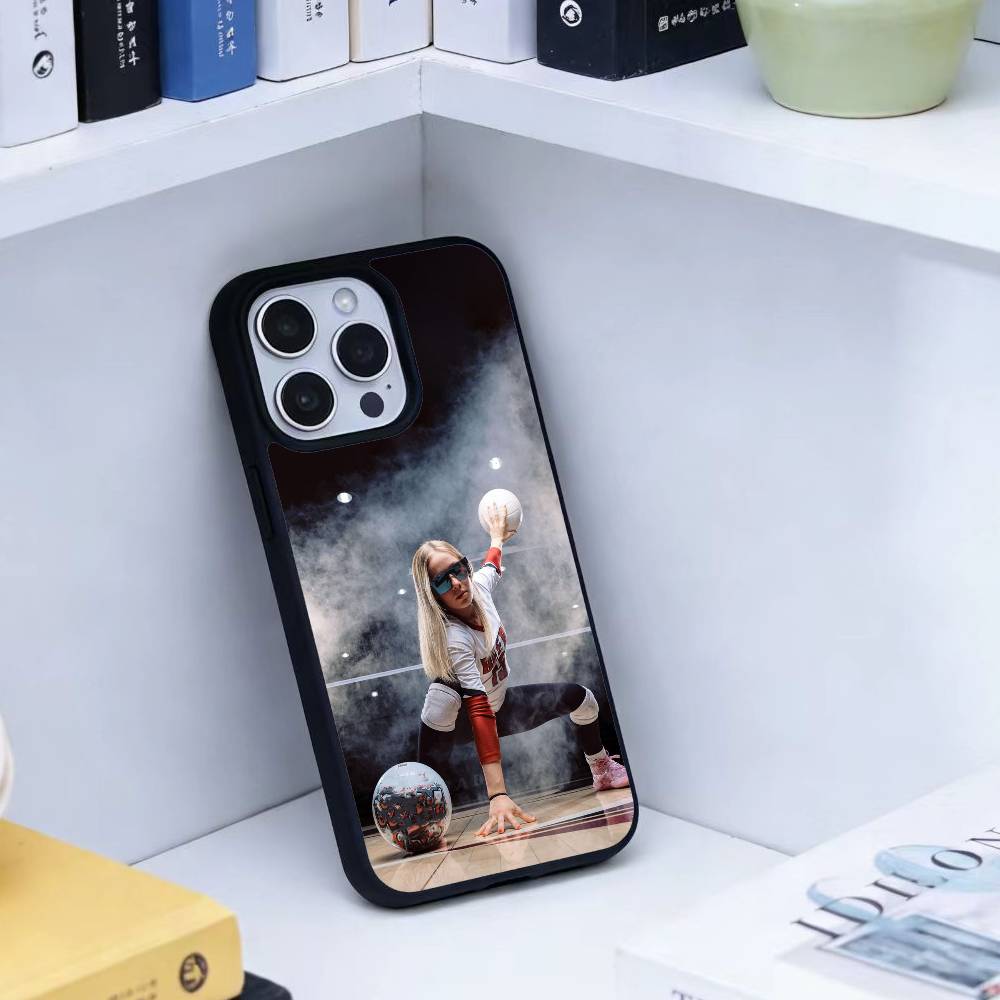 Painted Volleyball Phone Case For iPhone 17,16,15,14,13,Pro,Max,Plus,Magnetic For Magsafe Wireless Charging iPhone12PROMAX