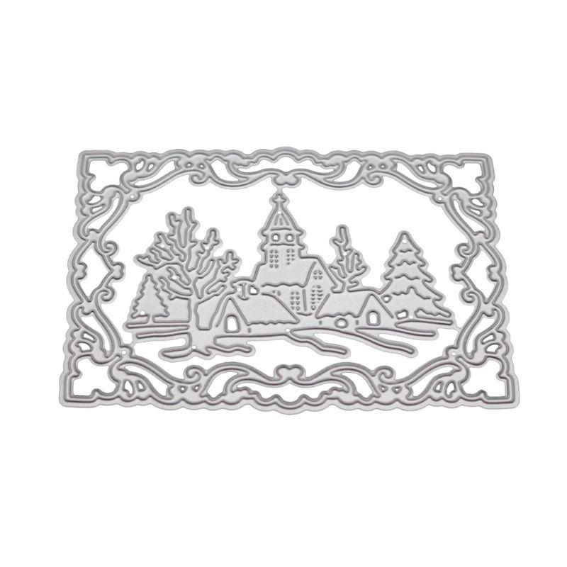 Christmas Winter Metal Cutting Dies Stencil DIY Scrapbooking Album Stamp Paper C серебряный