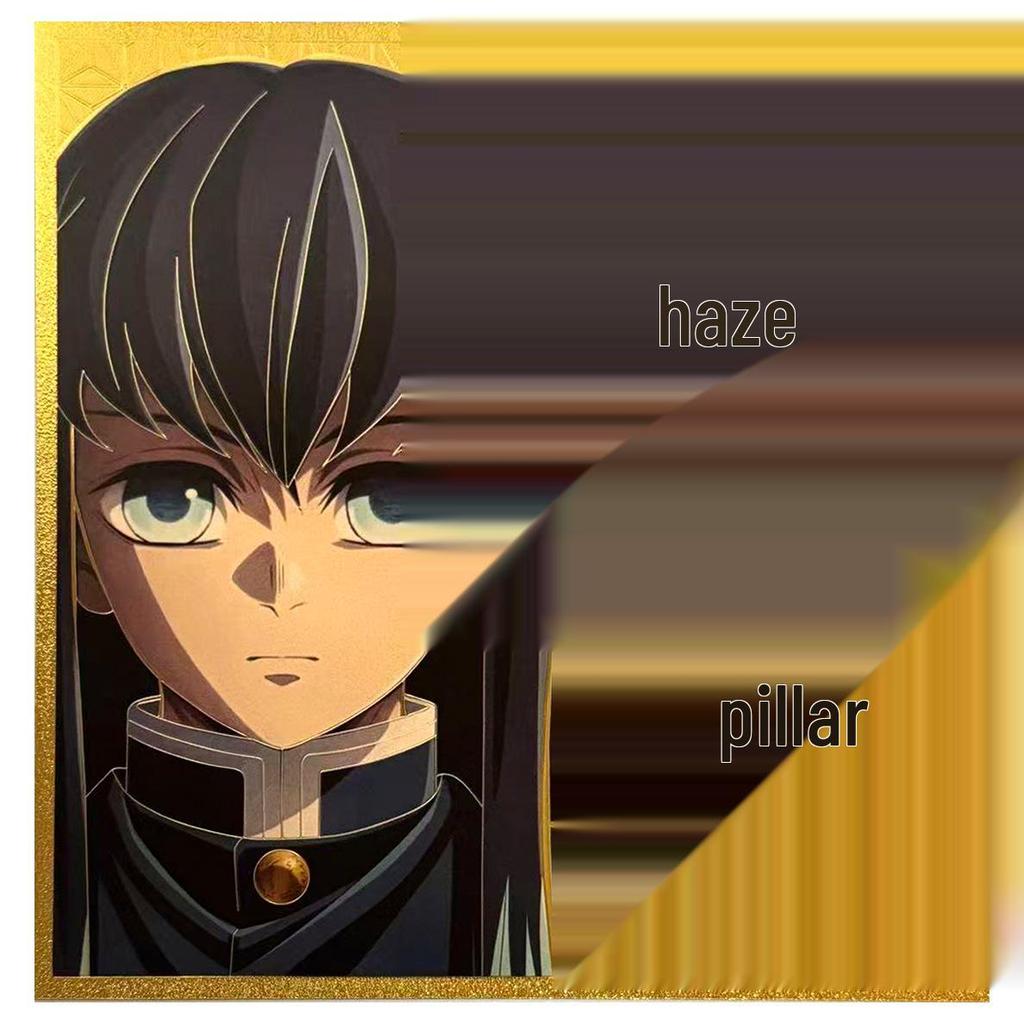 Demon Slayer Flame Pillar Lenticular Card - Commemorative Embossed Gift