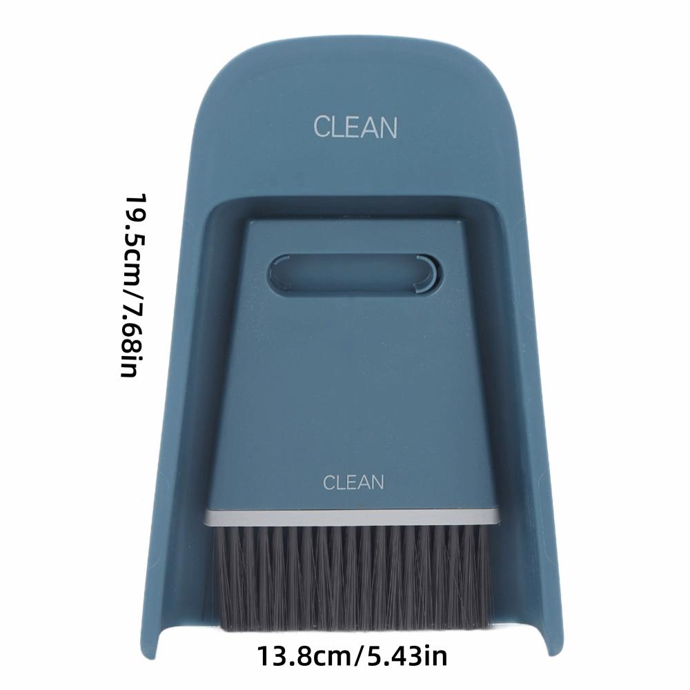 3-Piece Set PP Desktop Brush Dustpan Scraper Included Small Hand Brush Pan  For Kitchen Countertop синий