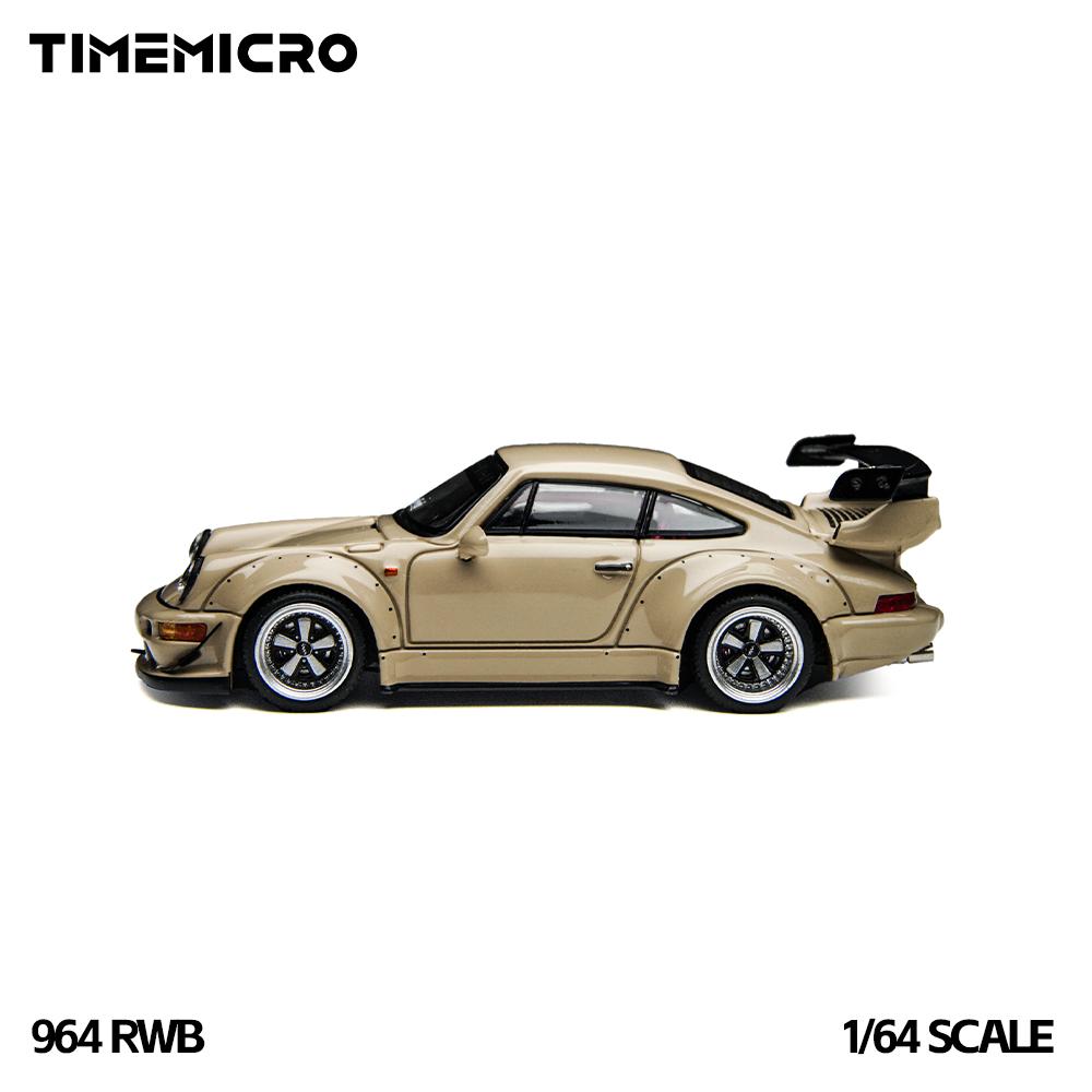 *Pre-order*TimeMicro1:64 Scale New RWB 964 Beige Gift Box Edition Diecast Alloy Car Model Simulation Vehicle For Collection Gift