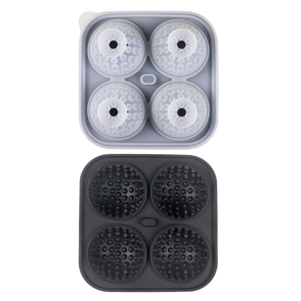 Funnel Type Lid Golf Ball Ice Mold Silicone Sphere Ice Mold DIY Ice Cube Tray  Cocktails