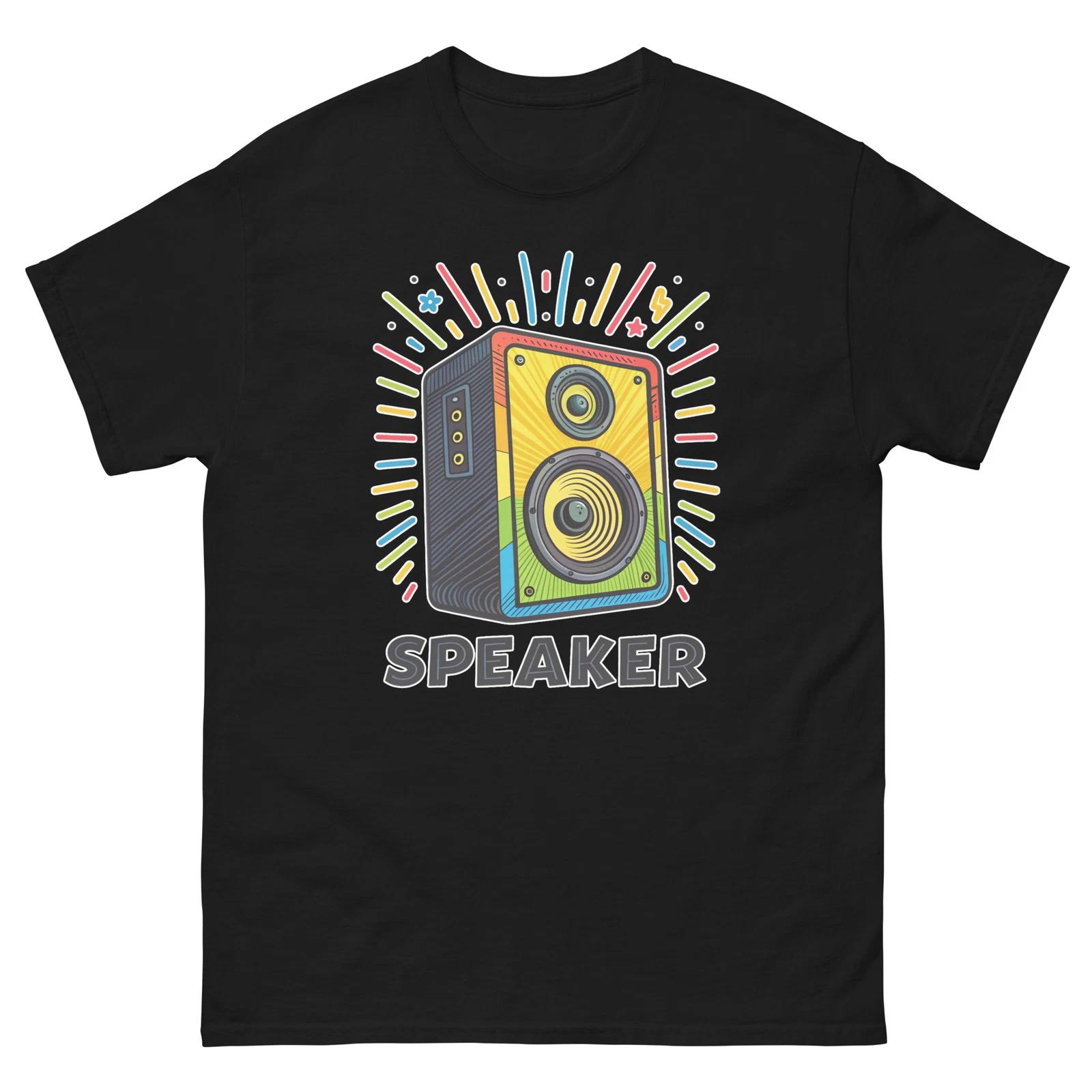Speaker Popular Illustration Object T-Shirt L