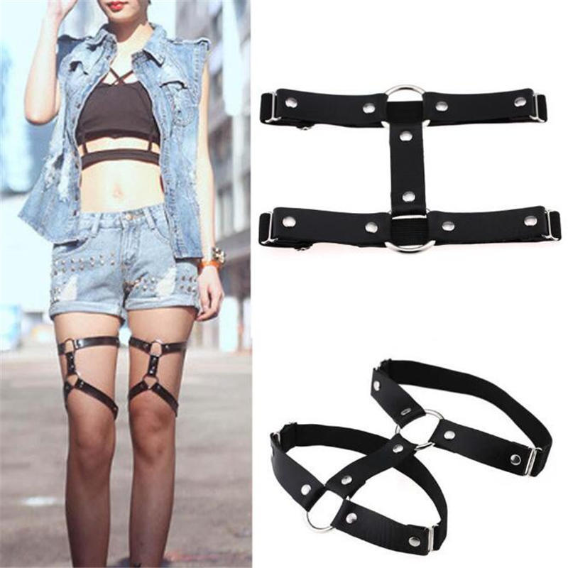 Women Elastic Garter Sexy 2 Layers Punk Leg Ring Thigh Garter Belt Stylish  gnstig kaufen  Preis, kostenloser Versand, echte Bewertungen mit Fotos   Joom