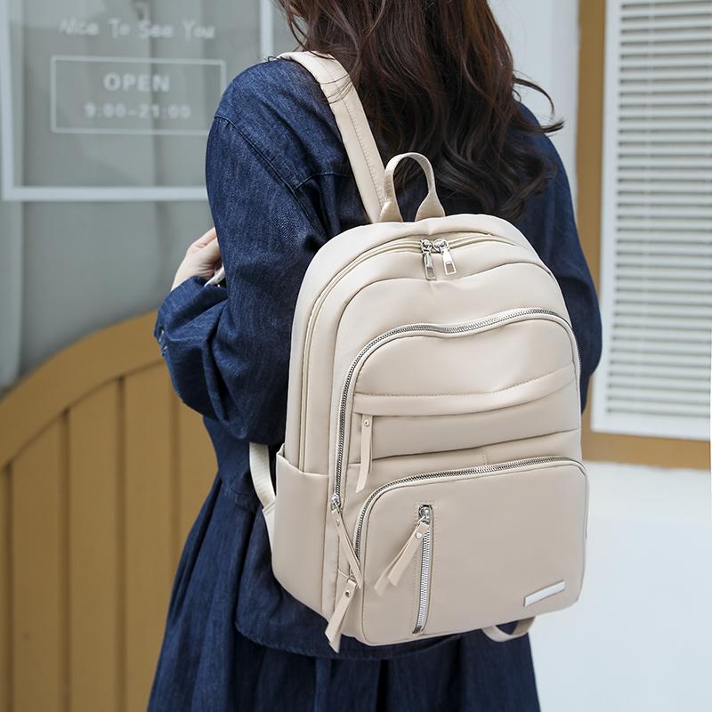 Nylon Backpack Women's Water-repellent Backpack Large Capacity Travel Bag