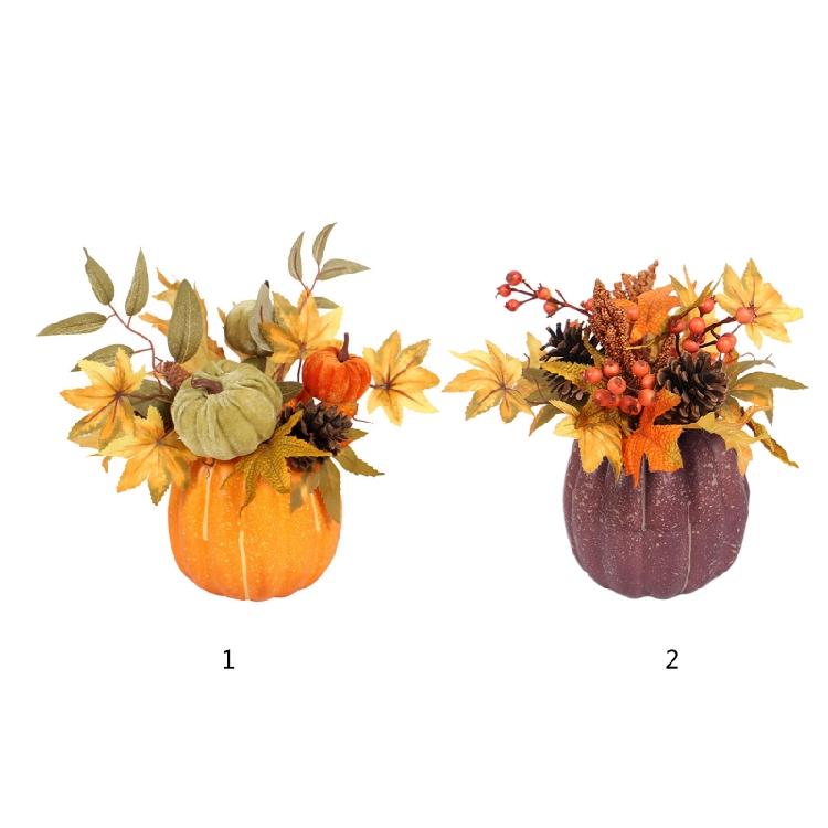 Fall Maple Leaf Pinecone Berry Set Decor Pumpkin Photography Table Centerpiece