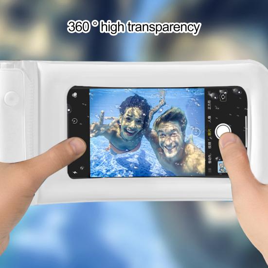 Waterproof Phone Pouch Fastener Tape Touchscreen Clear Window Leakproof Lanyard PVC Universal Phone Dry Bag Case Protector Phone Accessories