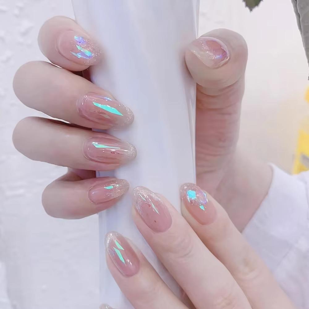 Iridescent Nail Foil Decals Mermaid Nail Decals Fashion Transfer Paper  Nail Decoration