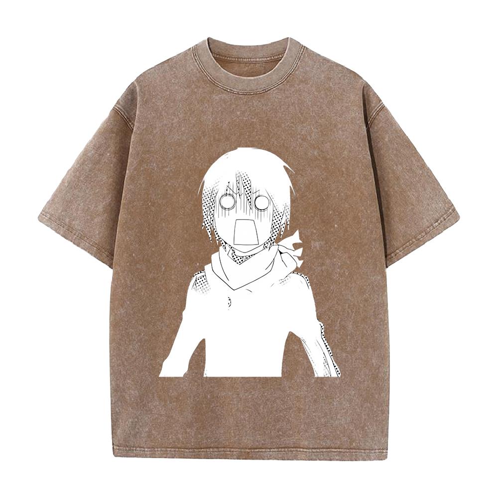 Anime Noragami Yato Graphic T Shirt Men Women Short Sleeve Clothing Casual Cotton Tshirt Vintage Washed T-shirt Harajuku Tops