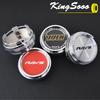 4PCS JDM Sport Rim Cap Clip 62mm VOLK RAYS Emblem Sticker Wheel Center Hub Caps Car Cover Cap Black & Silver