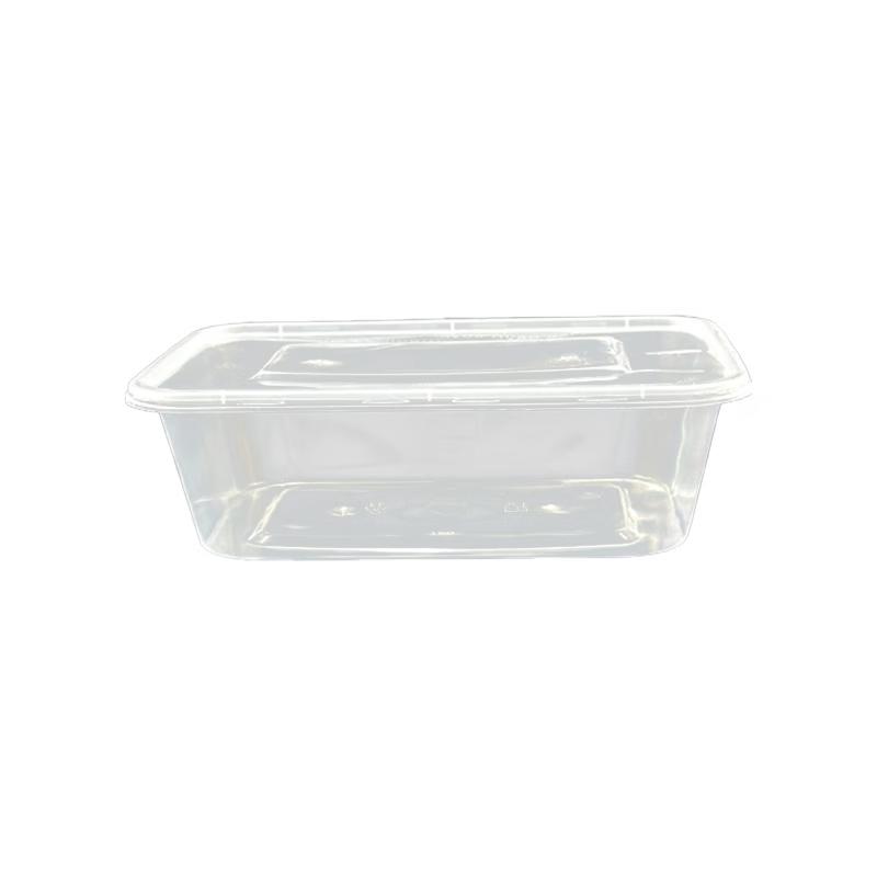 Disposable Rectangular Clear Plastic Lunch Boxes with Lids