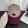 Retro love embroidery soft top cap children's casual versatile wide brim sports hat showing face small baseball cap