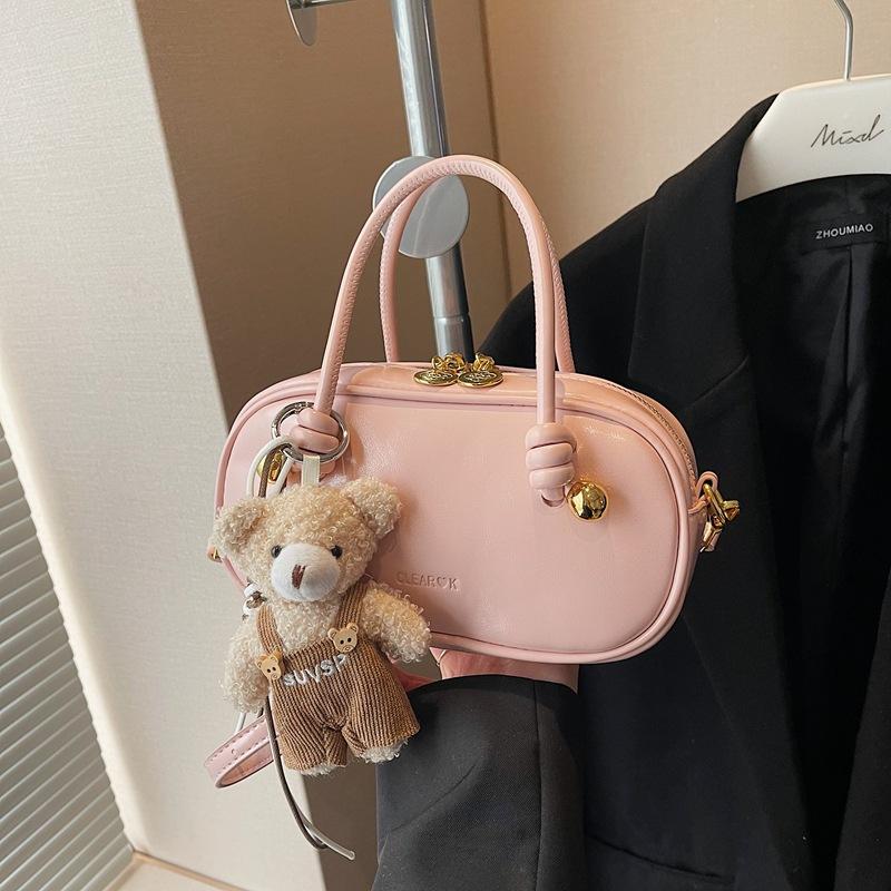 Premium Bag Women's Spring Summer 2025 New Retro Shoulder Messenger Bag Casual Niche Portable Bowling Bag