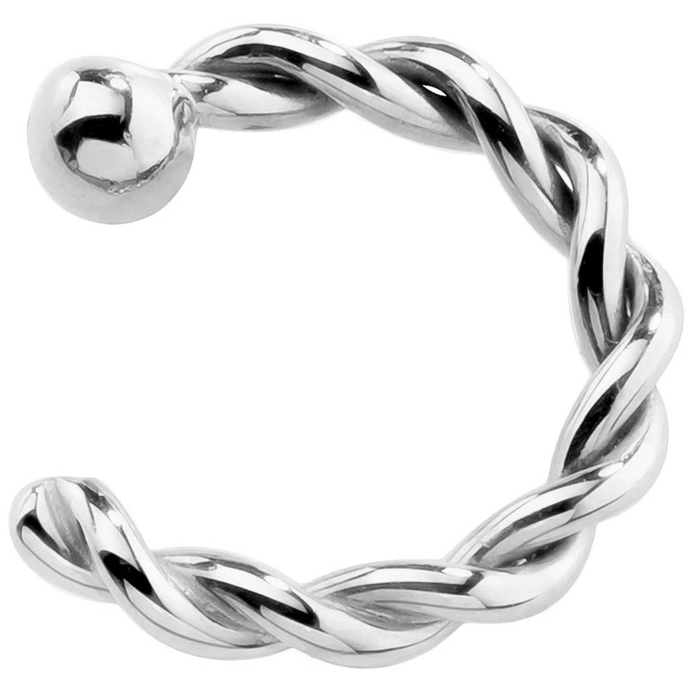 Fake Piercing Copper Women Girls Men Titanium Ring Twisted Rope Fake Nose Ring Nose Hoop Rings