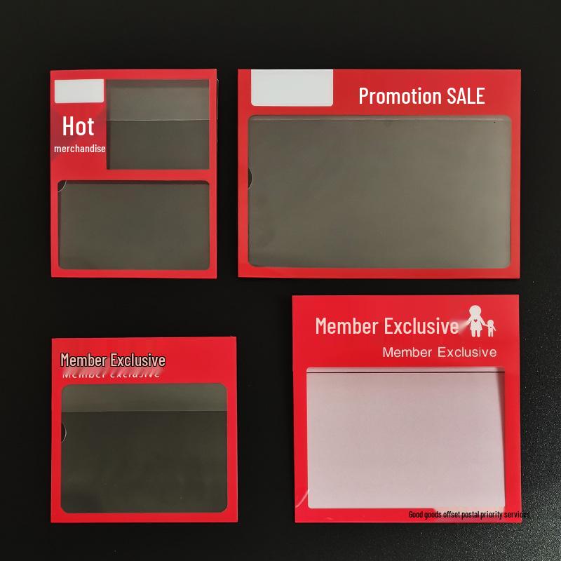 Transparent PVC Shelf Label Sleeve for Pharmacy and Baby Store Price Tags