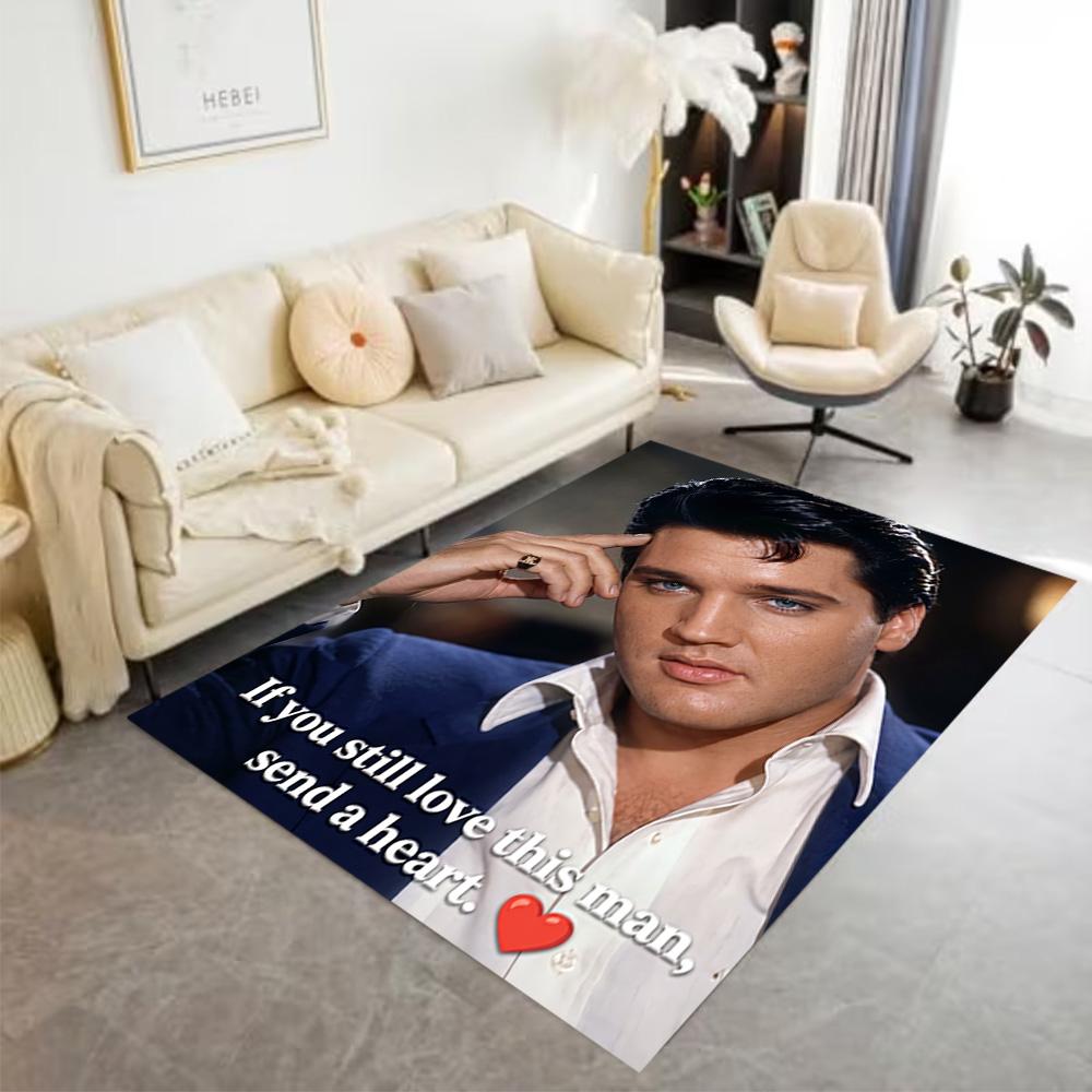 Love Elvis Presley Area Rug Suitable for Foyer Dining Room Outdoor Playrooms Antislip Carpet Office home decor Gift for Festivals