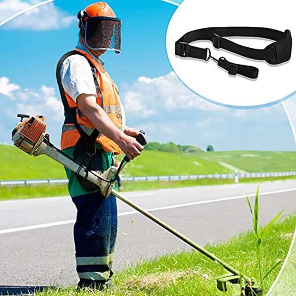 Durable Nylon Mower Shoulder Strap Adjustable Hanging Weeding Machine Strap  Garden Harvester