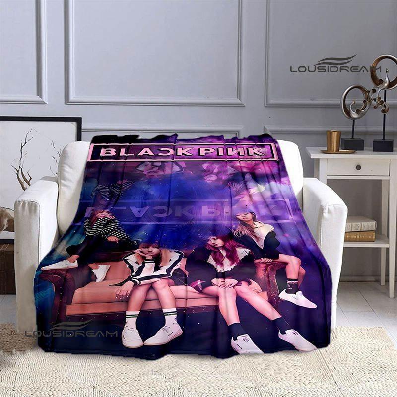 Blackpink Blanket Idol Group Pink 3d Digital Print Flannel Blanket Supplies